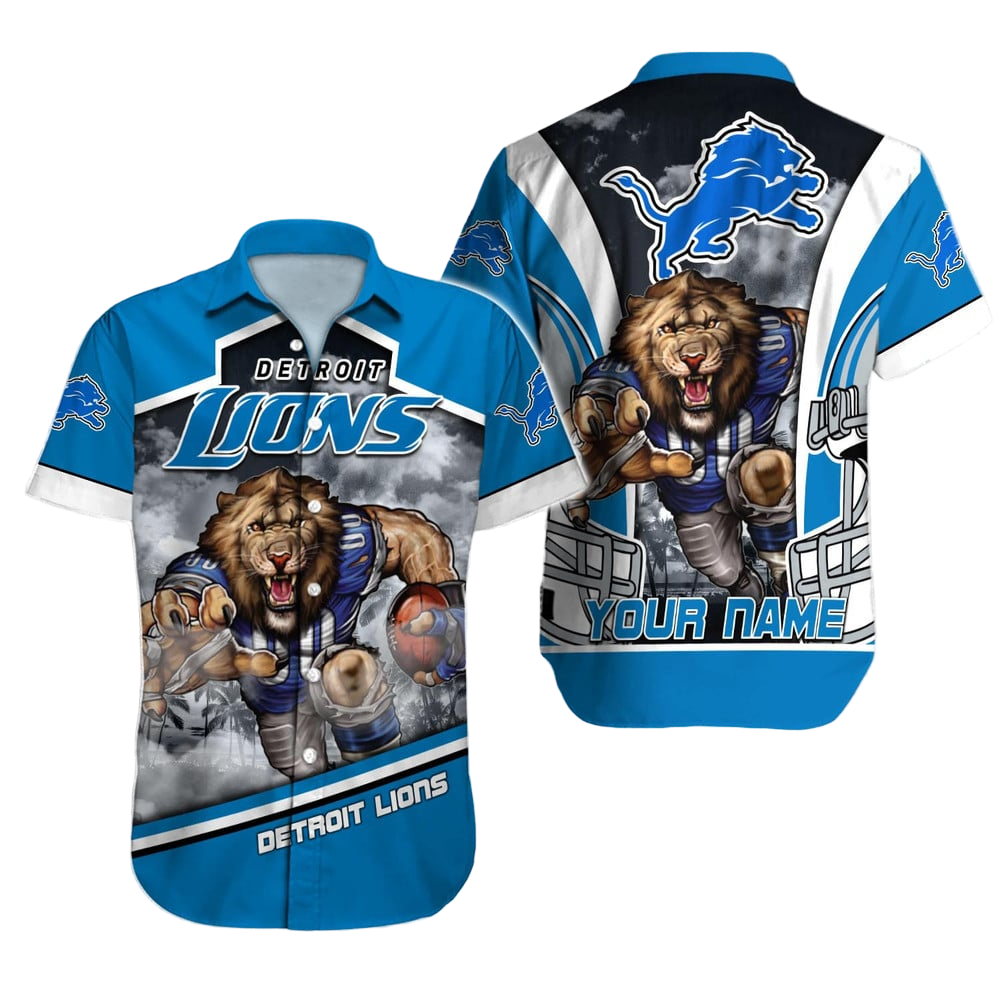 Detroit Lions Hawaiian Shirt NFL Football Custom Hawaiian Shirt for Men Women Gift For Fans