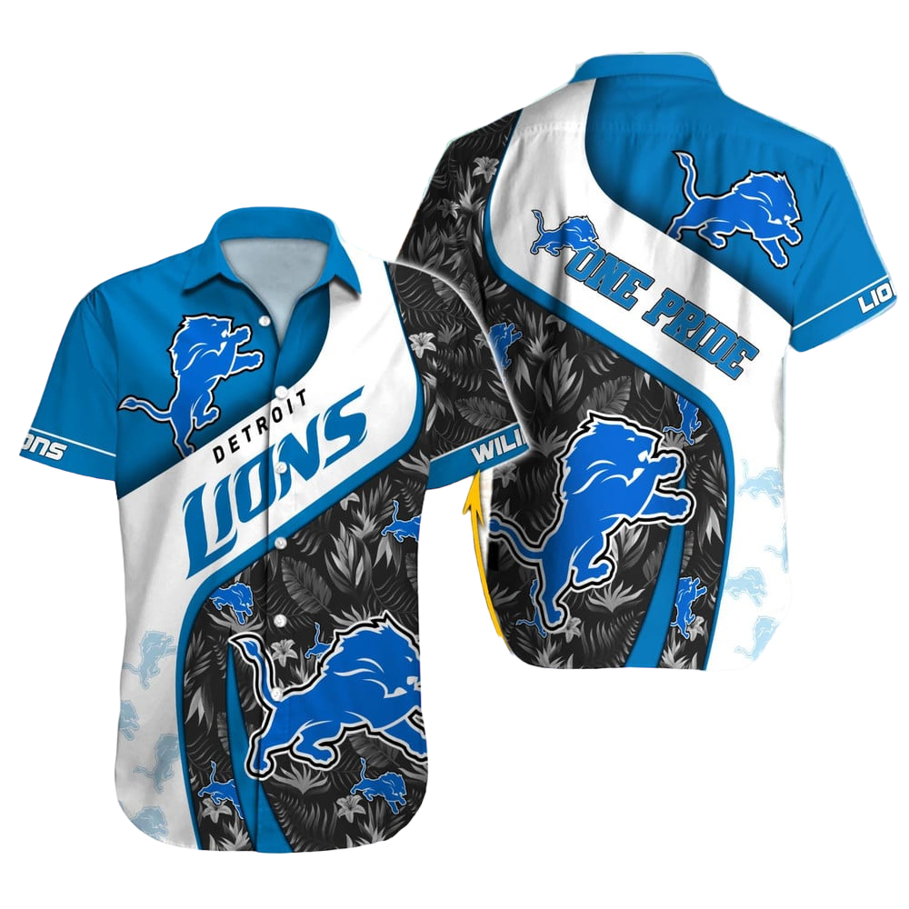 Detroit Lions Hawaiian Shirt NFL Football Custom Hawaiian Shirt for Men Women Gift For Fans