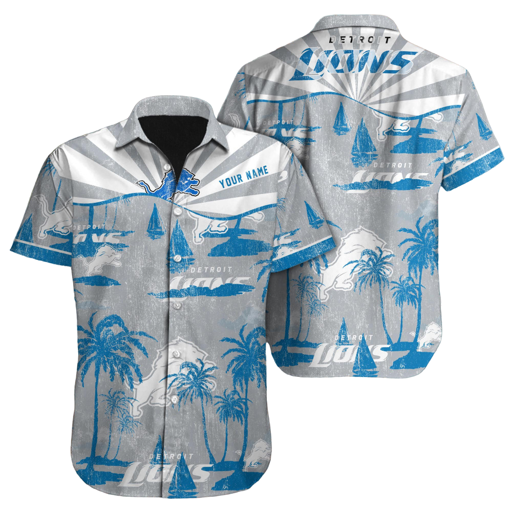 Detroit Lions Hawaiian Shirt NFL Football Custom Hawaiian Shirt for Men Women Gift For Fans