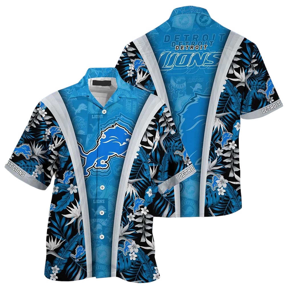 Detroit Lions NFL Beach Summer Hawaiian Shirt Gifts For Sports Football Fans