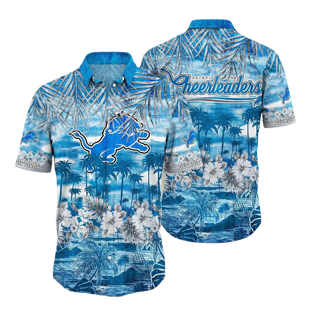 Detroit Lions NFL Hawaiian Shirt Style Tropical Pattern Summer For Awesome Fans