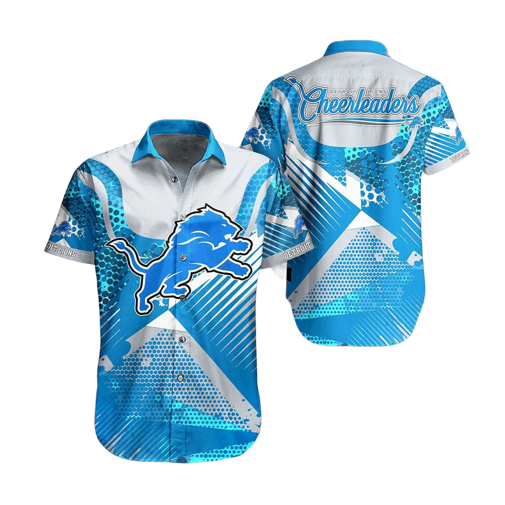 Detroit Lions NFL Hawaiian Shirt Summer Short Sleeve Button Down Shirt Perfect Gift For Big Fans