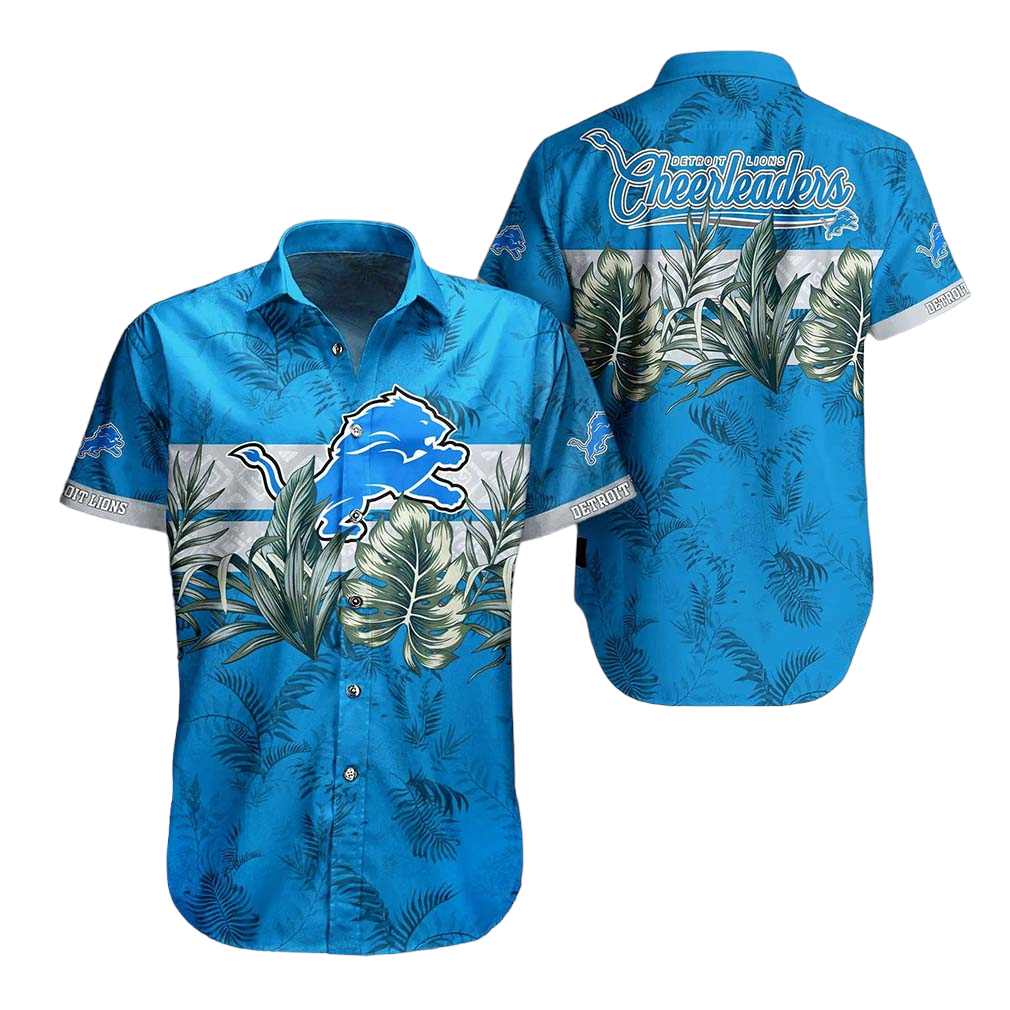 Detroit Lions NFL Hawaiian Shirt Tropical Pattern Graphic Gift For Fan NFL Enthusiast