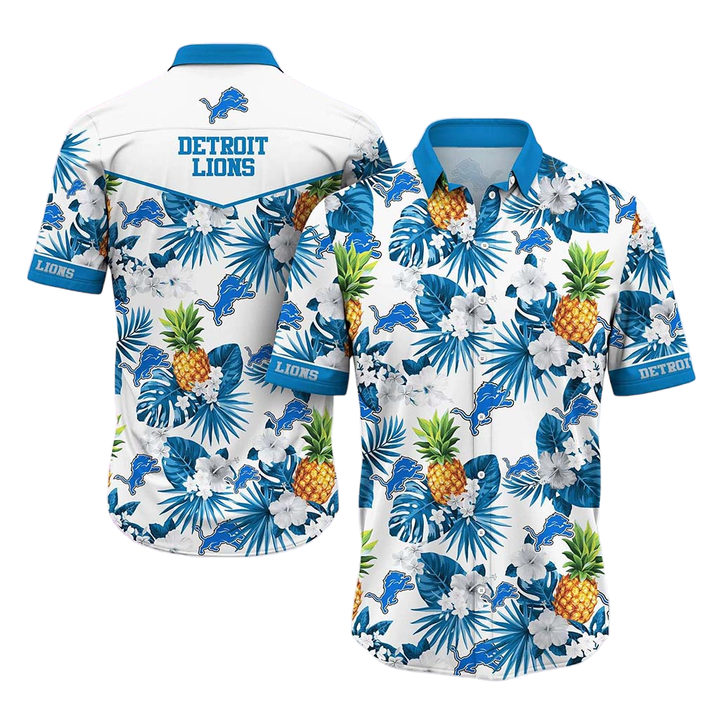 Detroit Lions NFL Hawaiian Shirt Tropical Pattern Graphic Hawaii Shirt For Fan Ever