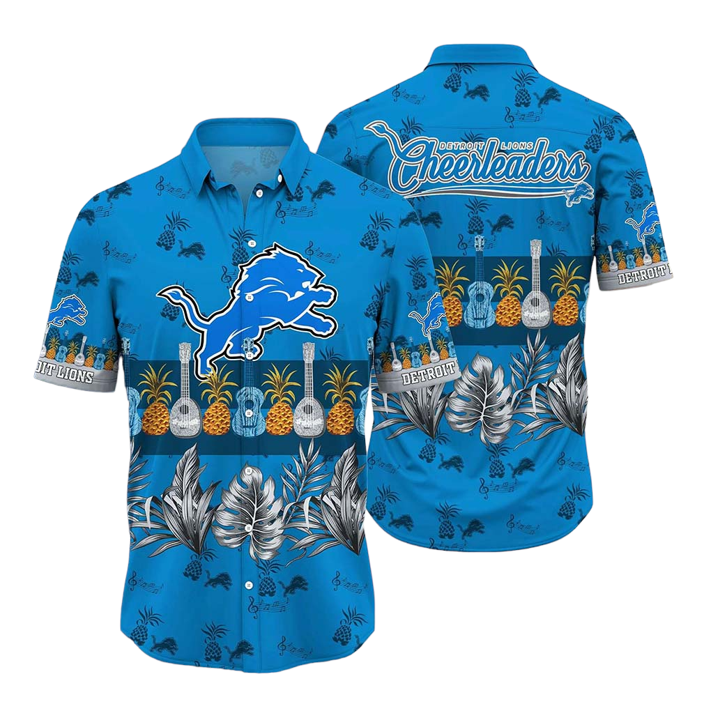 Detroit Lions NFL Hawaiian Shirt Tropical Pattern Graphic Trends Summer Gift For Fan NFL