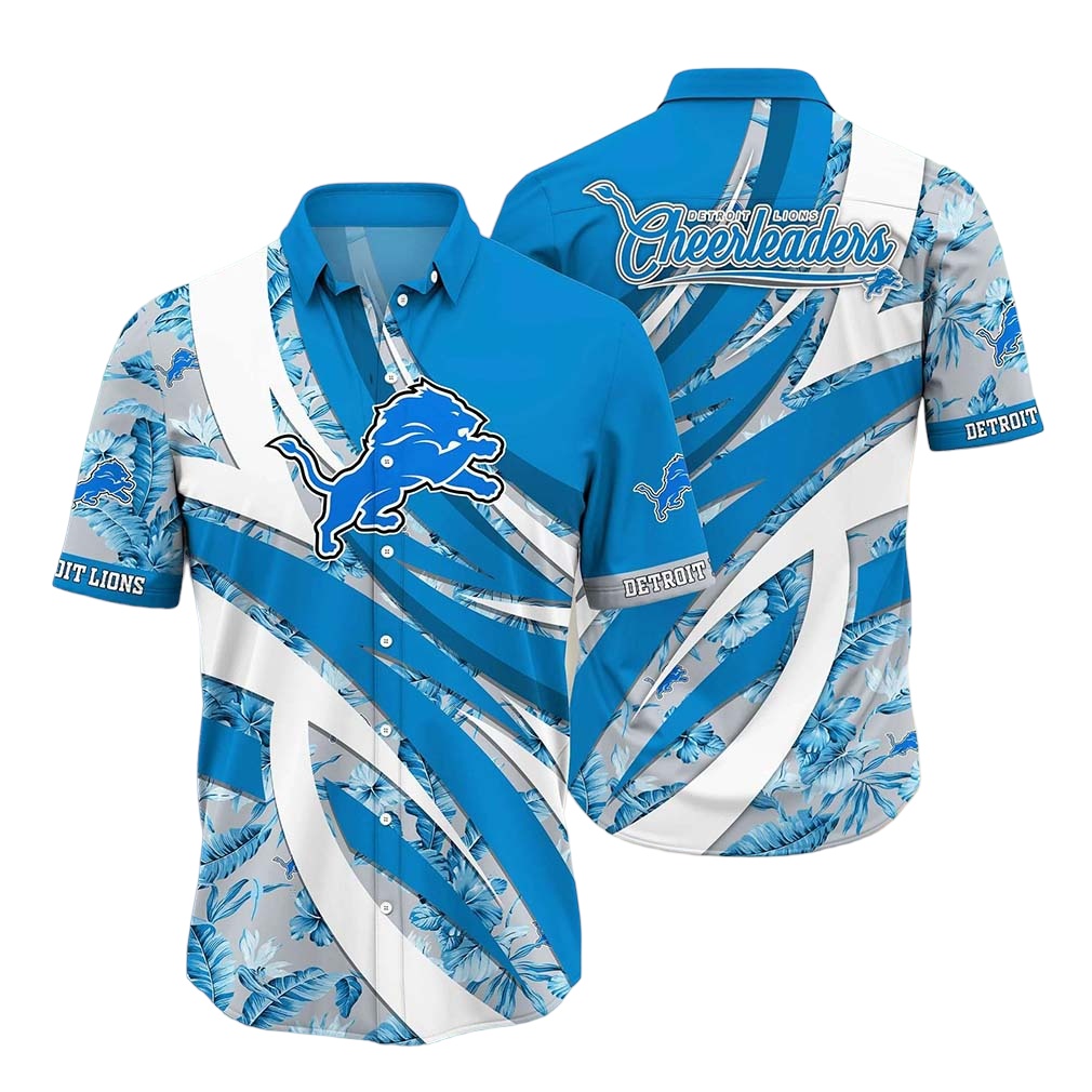 Detroit Lions NFL Hawaiian Shirt Tropical Pattern New Trend Summer For Sports Football Fans