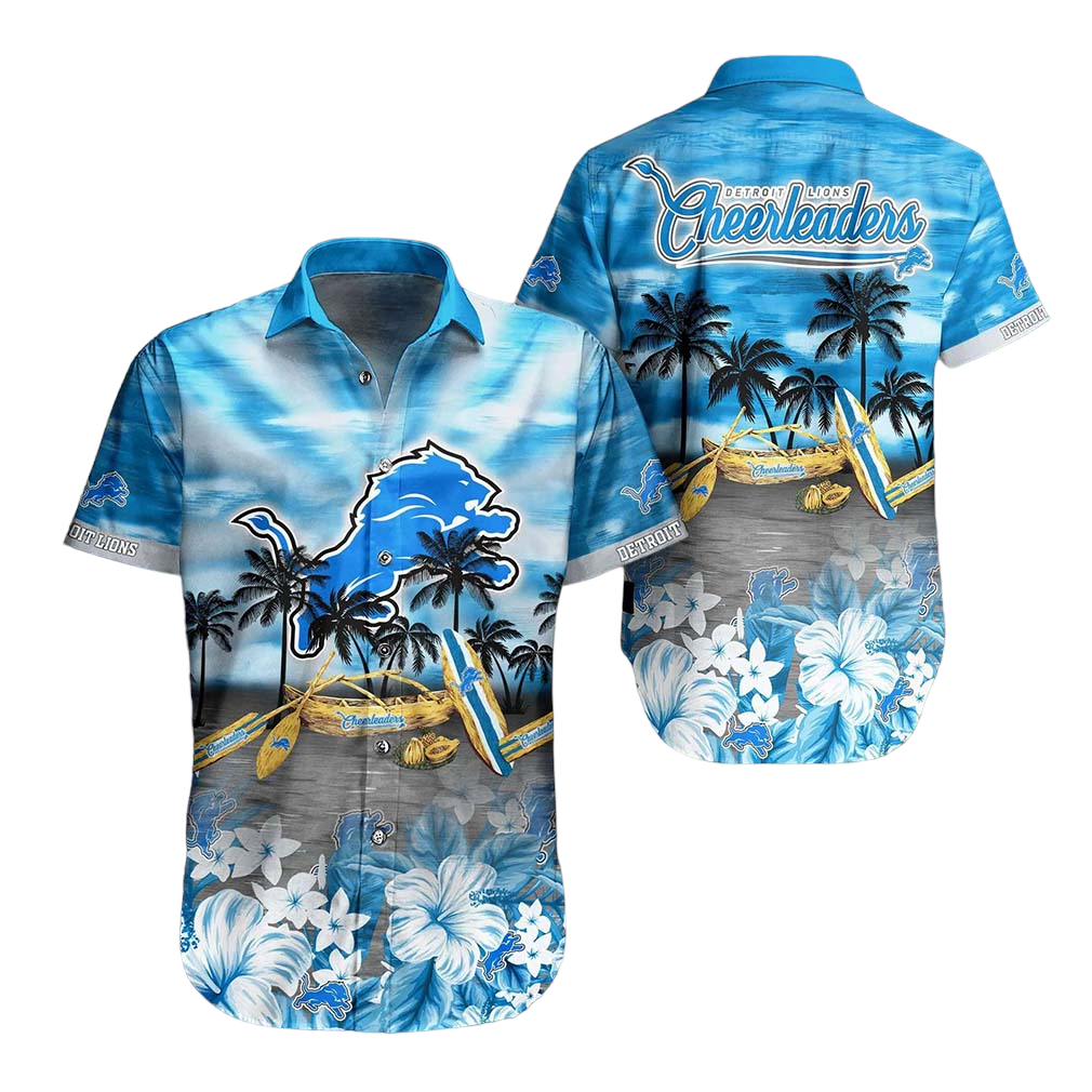 Detroit Lions NFL Hawaiian Shirt Tropical Pattern Summer For NFL Football Fans