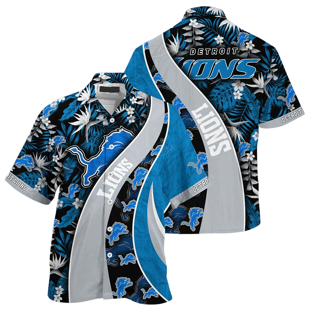 Detroit Lions NFL Hawaiian Shirt With Tropical Pattern For Your Loved Ones