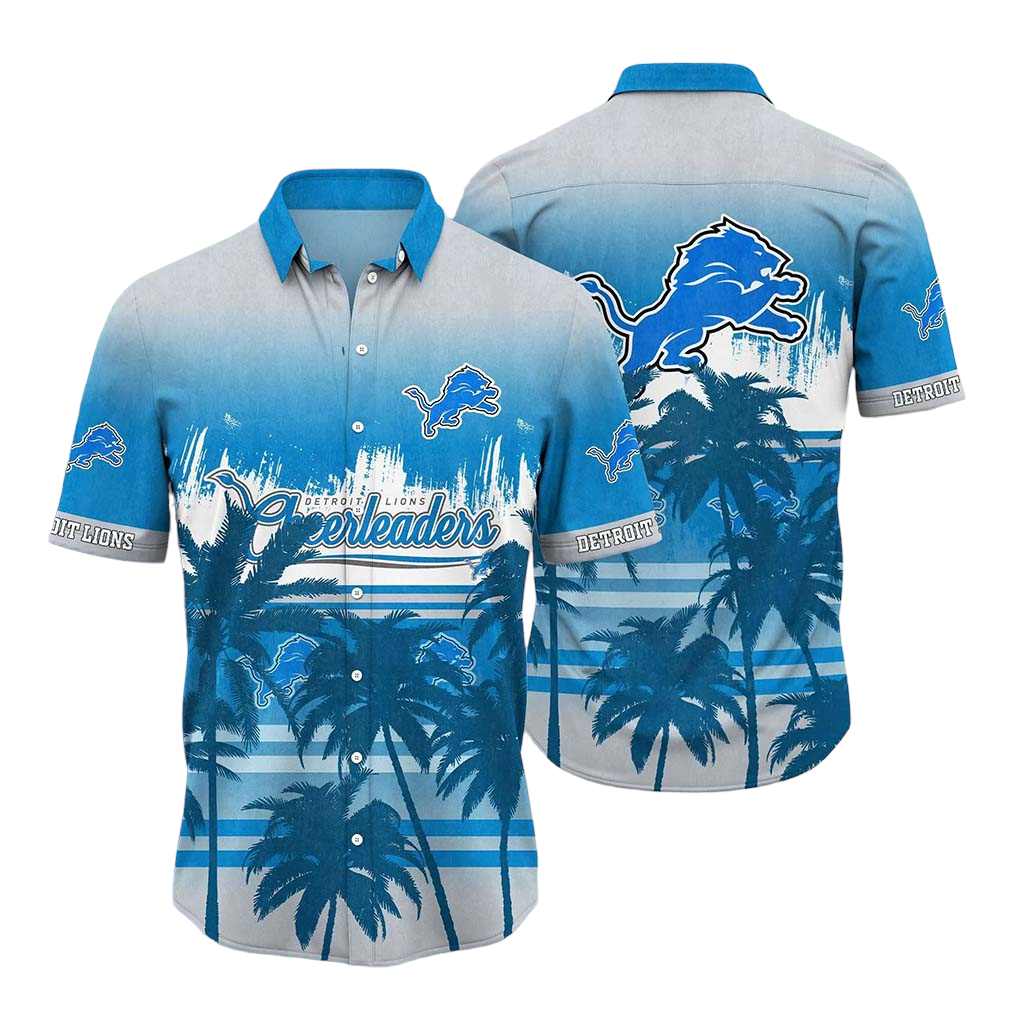 Detroit Lions NFL Summer Hawaiian Shirt Tropical Pattern Graphic For Sports Enthusiast