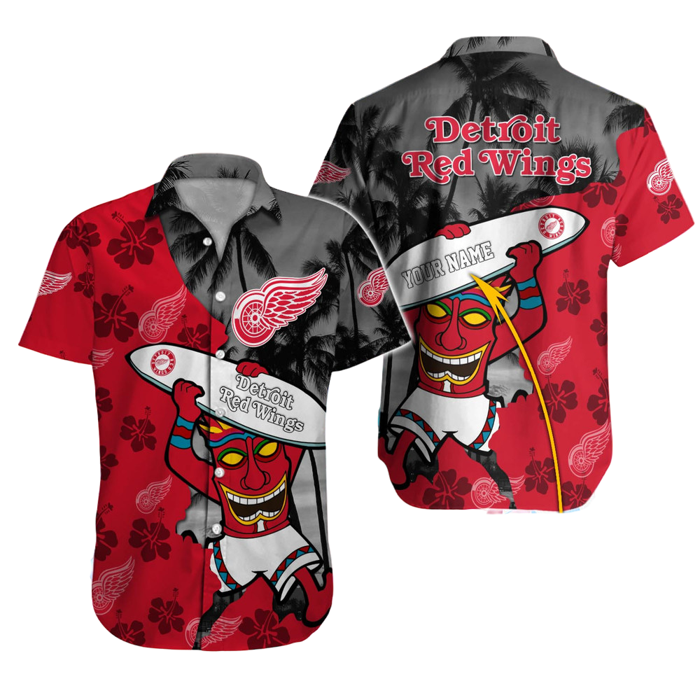 Detroit Red Wings NHL Hawaiian Shirt Custom Hawaii Shirt for Men Women Gift for Fans