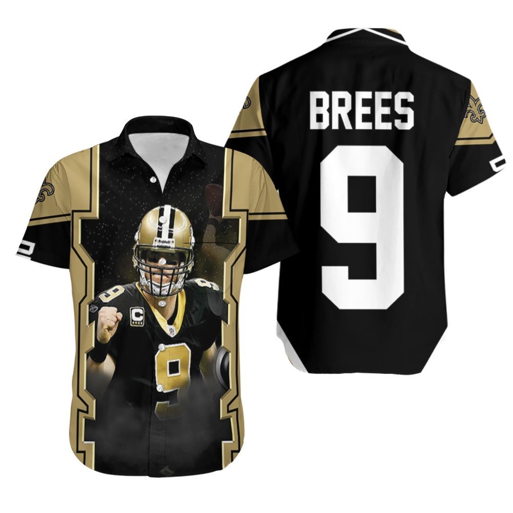 Drew Brees New Orleans Saints Logo Hawaiian Shirt Aloha Shirt for Men Women