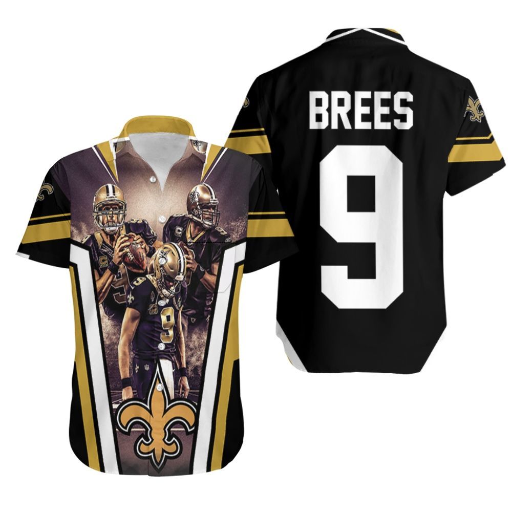 Drew Brees New Orleans Saints Photo Hawaiian Shirt Aloha Shirt for Men Women