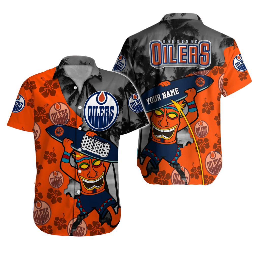 Edmonton Oilers NHL Hawaiian Shirt Custom Hawaii Shirt for Men Women Gift for Fans