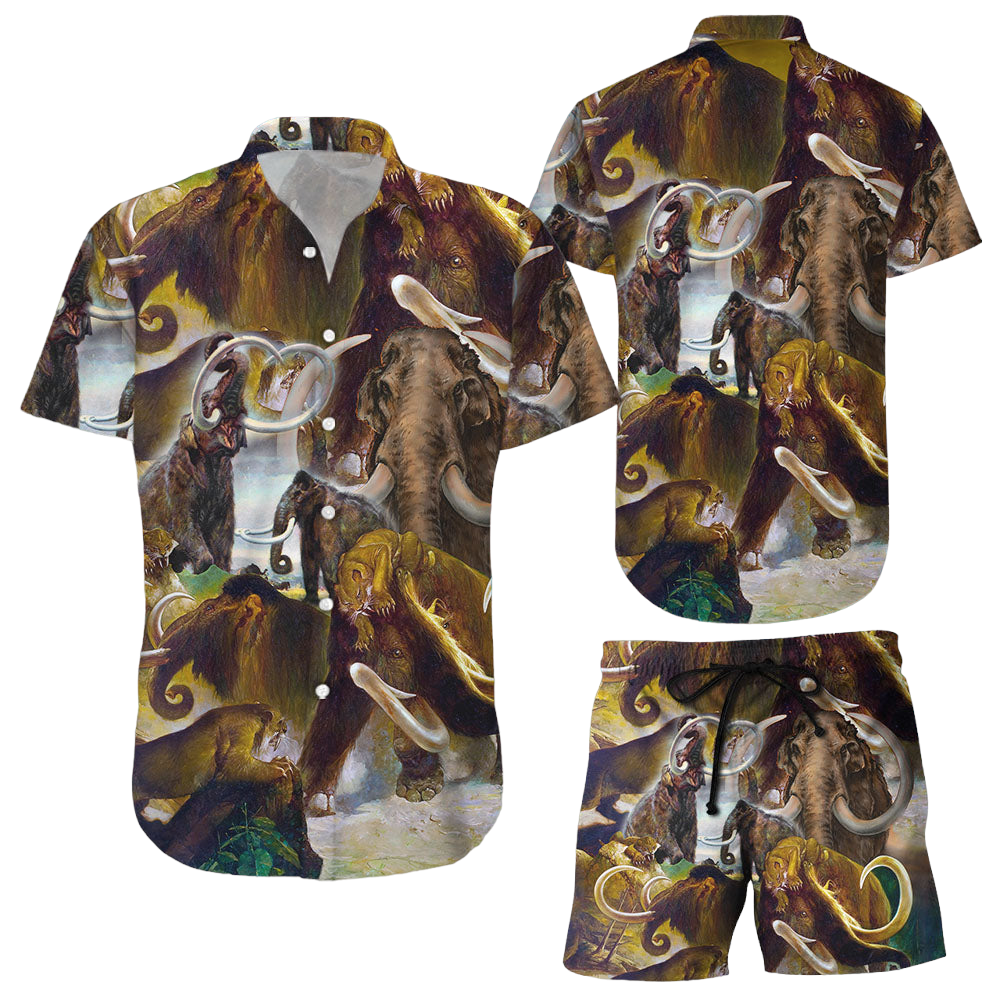 Elephant Hawaiian Shirt Full Of Mammoth Button Down Shirt Elephant Gift Ideas