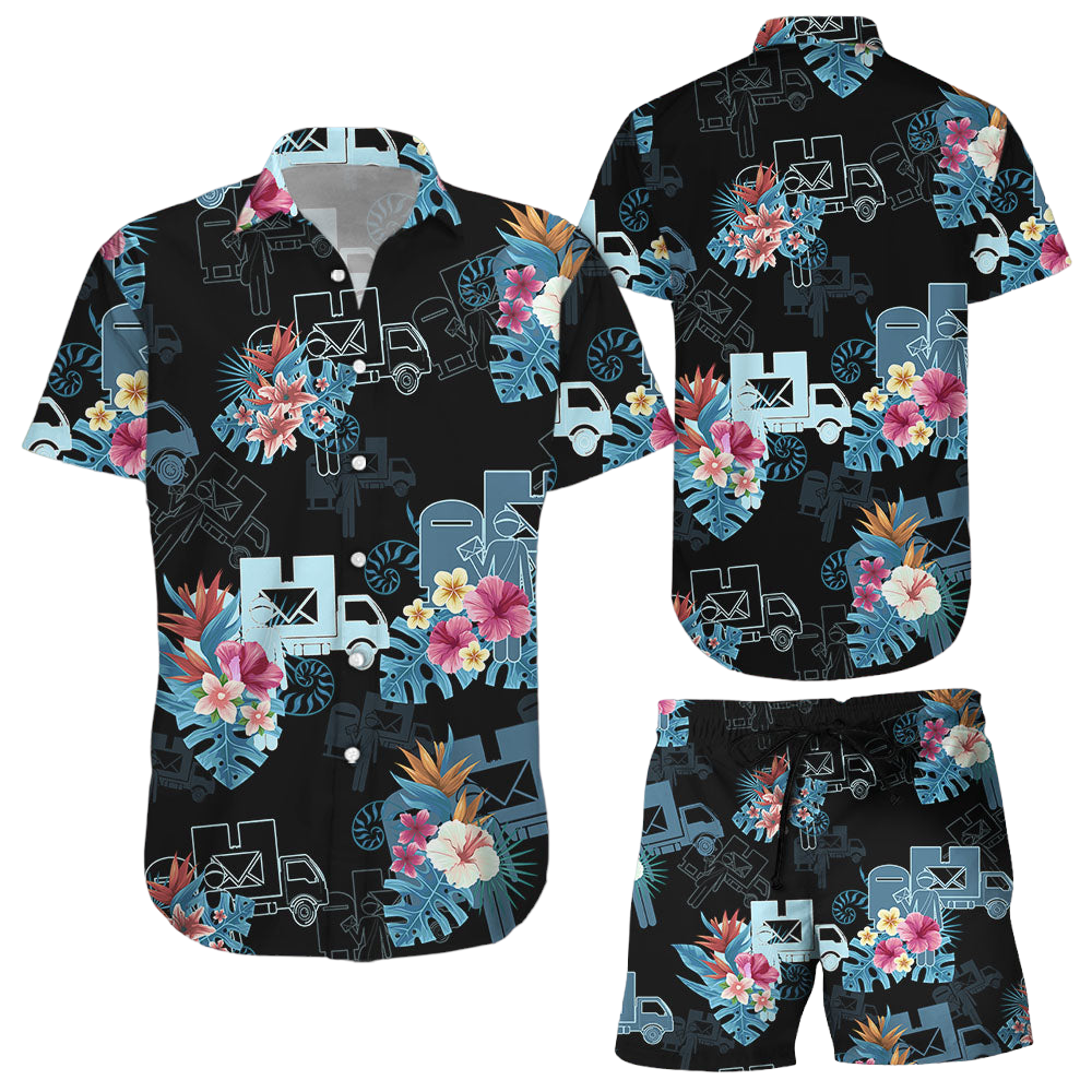 Floral Hawaiian Shirt Postal Worker Job Tropical Hawaii Shirt Gifts For Summer Holiday