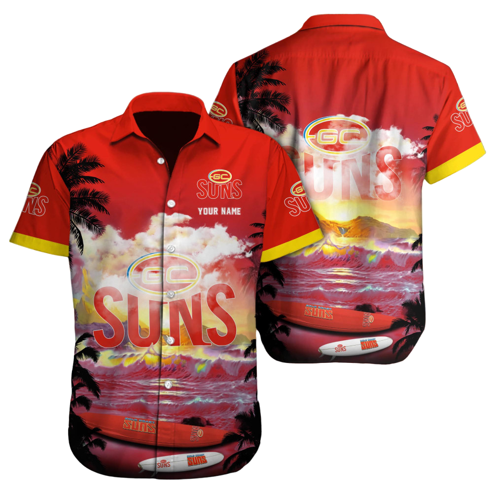 Gold Coast Suns AFL Custom Hawaii Shirt  for Men Women Gift for Fans