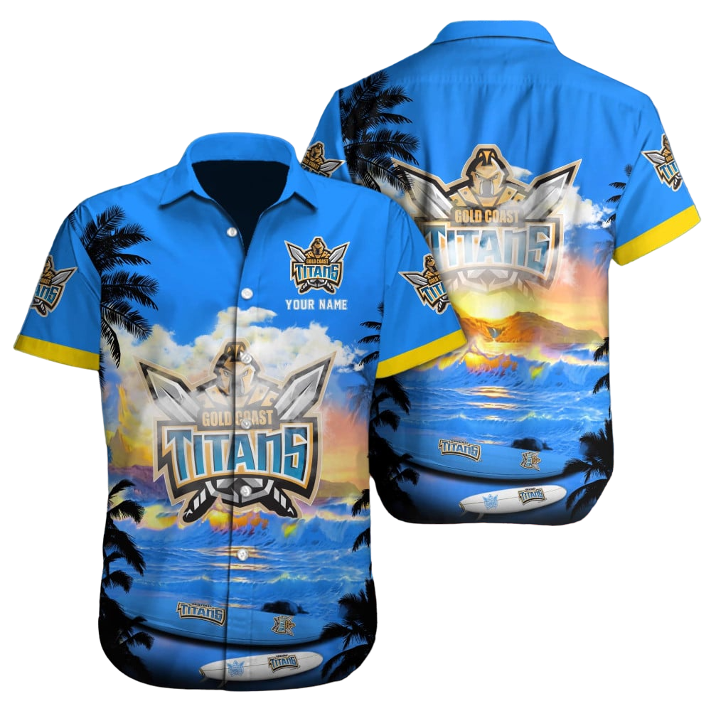 Gold Coast Titans NRL Custom Hawaii Shirt  for Men Women Gift for Fans