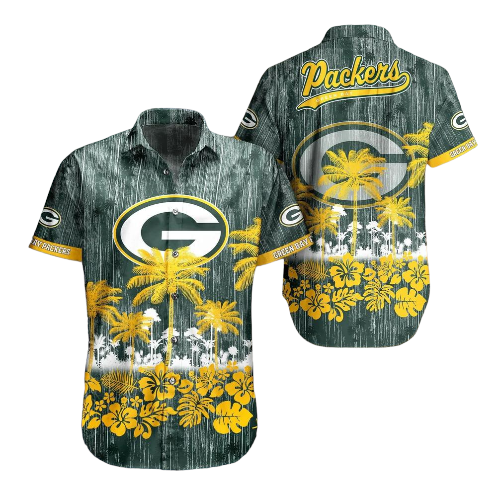 Green Bay Packers Nfl Hawaii Graphic Tropical Pattern Style Summer Hawaiian Shirt