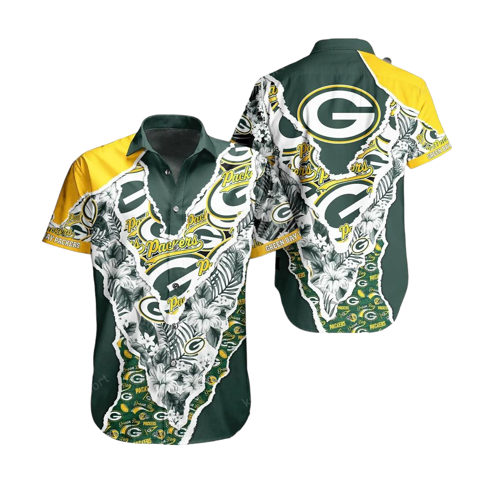 Green Bay Packers Nfl Hawaii Shirt Graphic Floral Pattern This Summer Meaningful Gifts For Fans