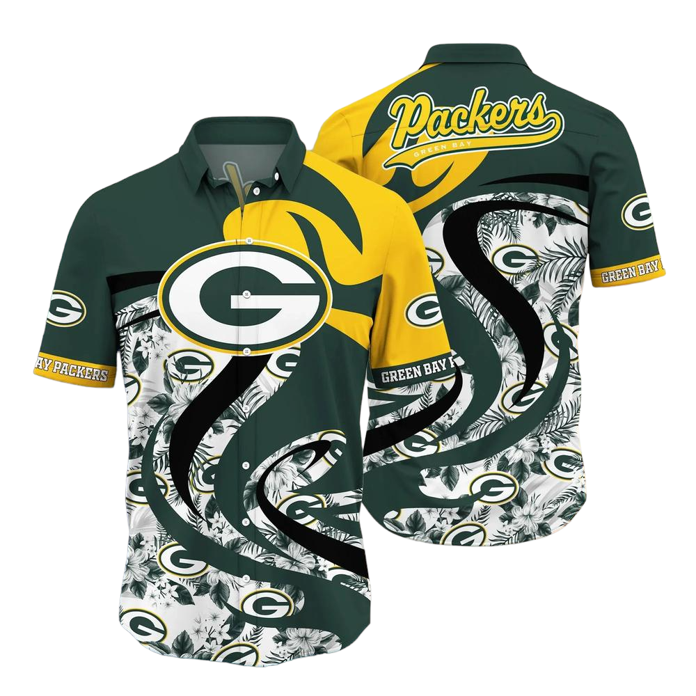 Green Bay Packers Nfl Hawaii Shirt Tropical Pattern Graphic This Summer Gift For Fan Nfl