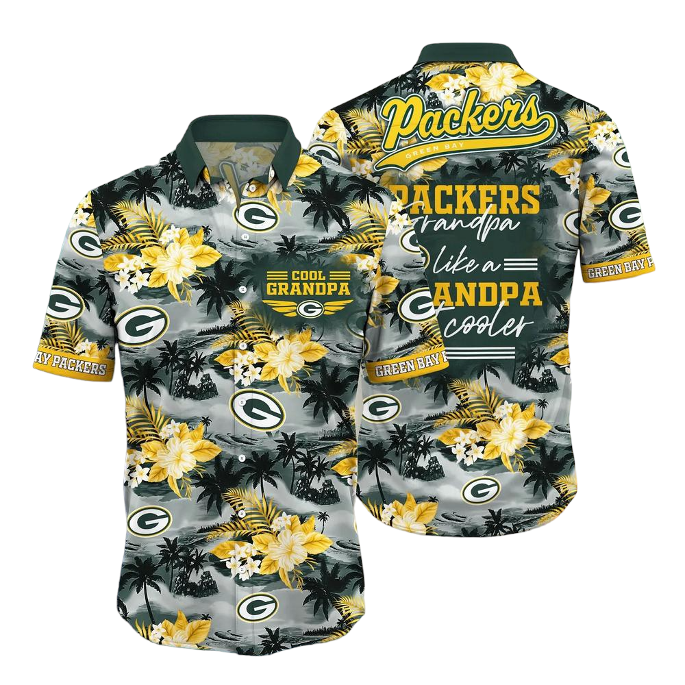 Green Bay Packers Nfl Hawaiian Shirt For Grandparent New Trending Beach Shirt