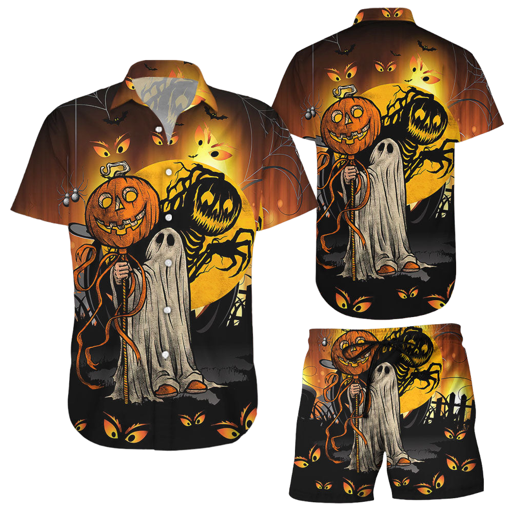 Happy Halloween Shirt Pumpkin Scary Creepy Hawaiian Shirt Pumpkin Gift Ideas