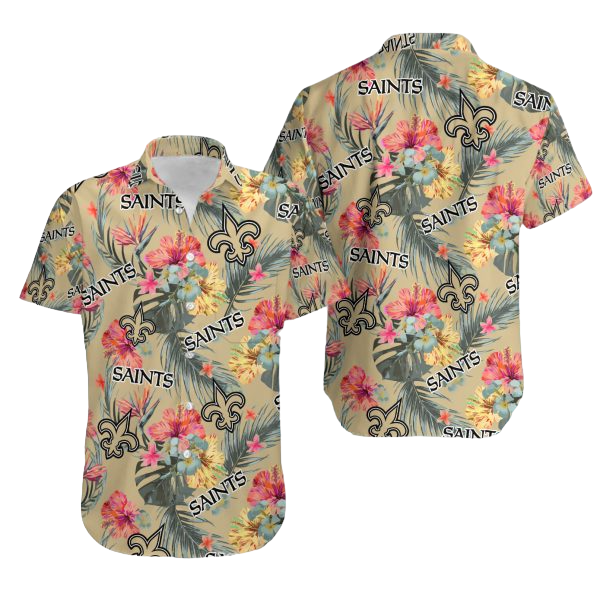 Hawaiian Shirt Aloha Shirt for Men Women Island New Orleans Saints Summer Button Up Shirt