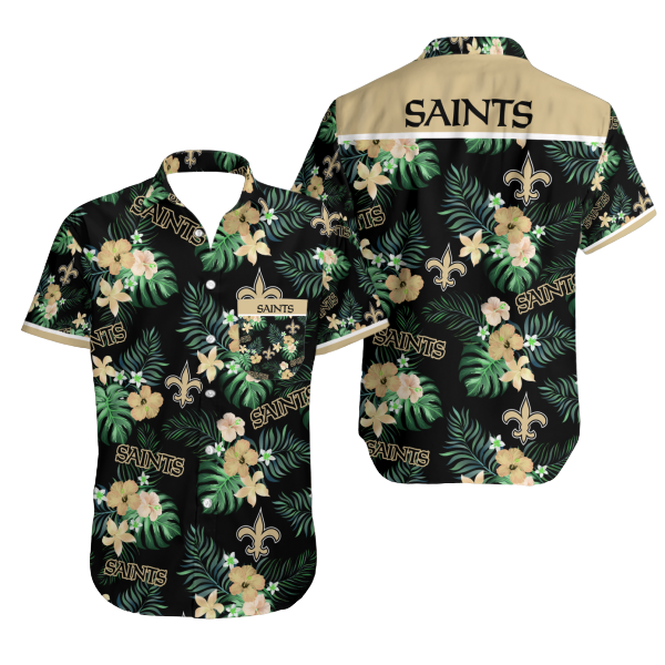 Hawaiian Shirt Aloha Shirt for Men Women Island New Orleans Saints Summer Button Up Shirt