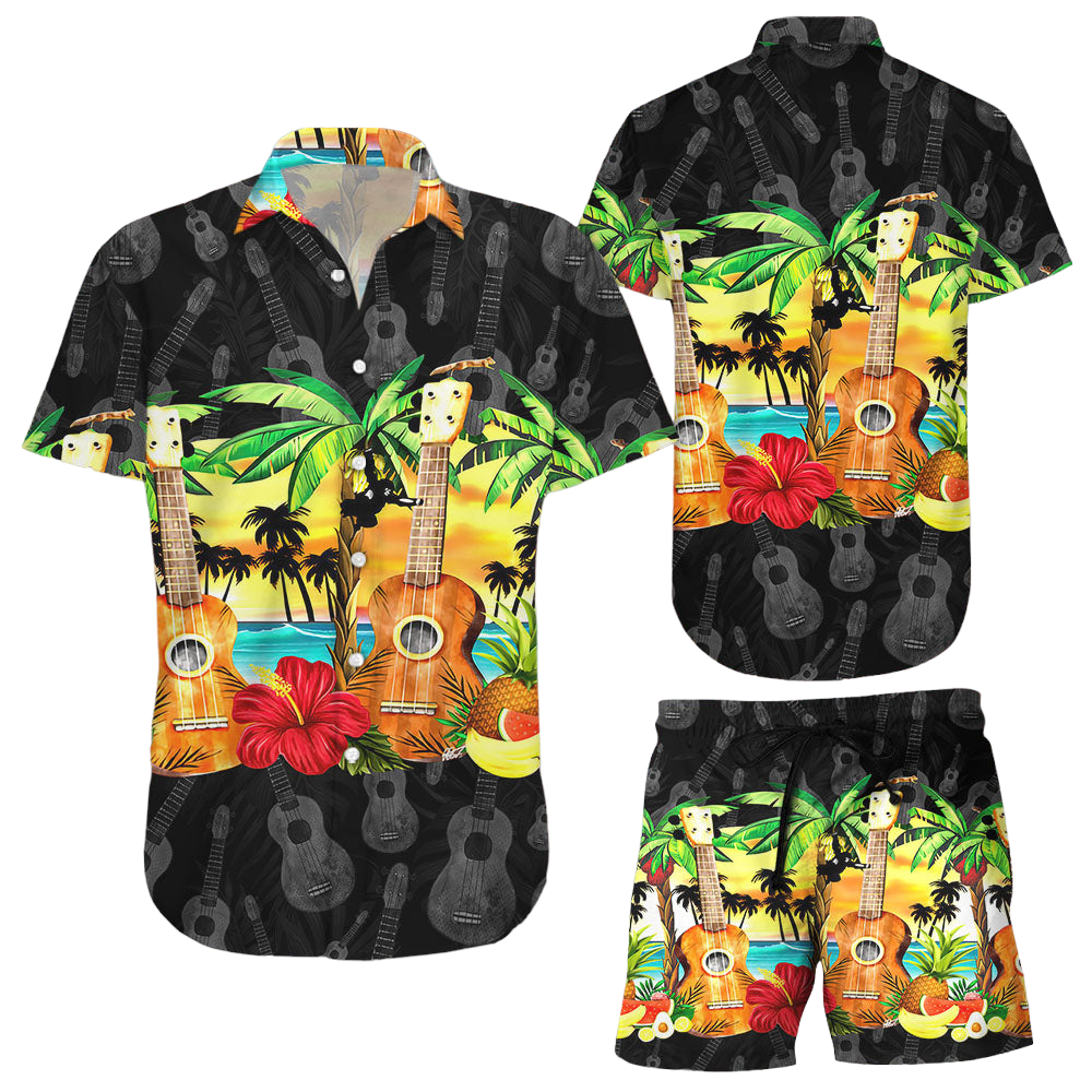 Hawaiian Shirt Guitar Guitar Ukulele Beach Hawaii Shirt Gifts For Acoustic Guitar Players