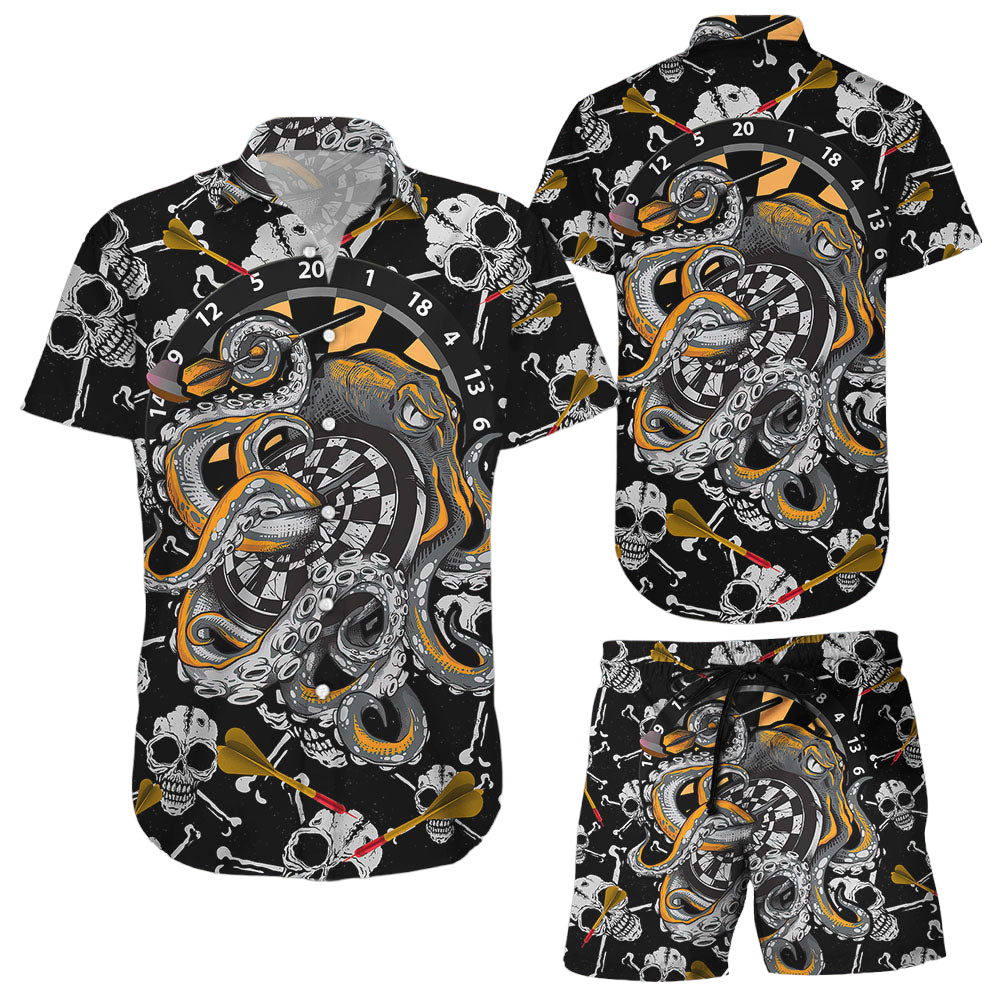 Hawaiian Shirt Octopus An Octopus Wrapped Around A Dart Hawaii Shirt Octopus Lover Gifts