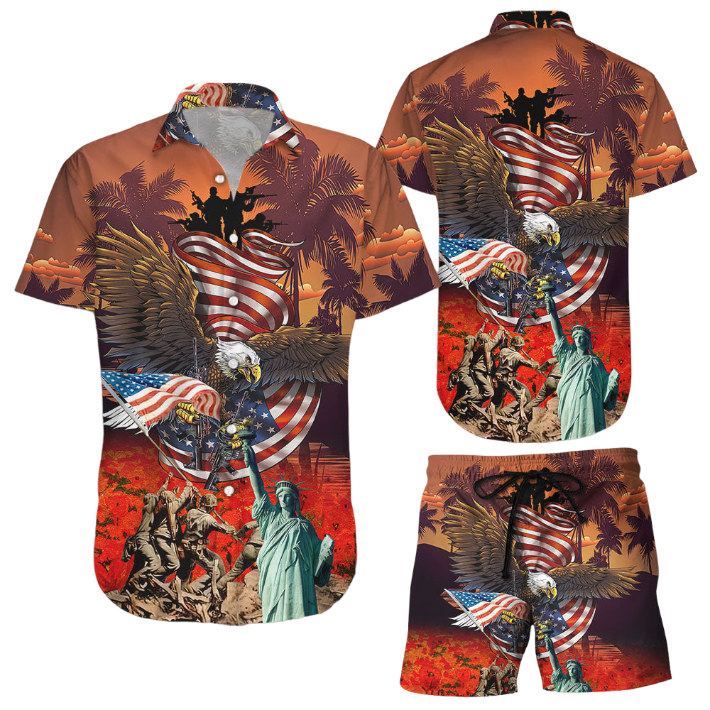 Hawaiian Shirts American Eagle America Veterans Soldier Hawaii Shirt Gifts For People In The Army