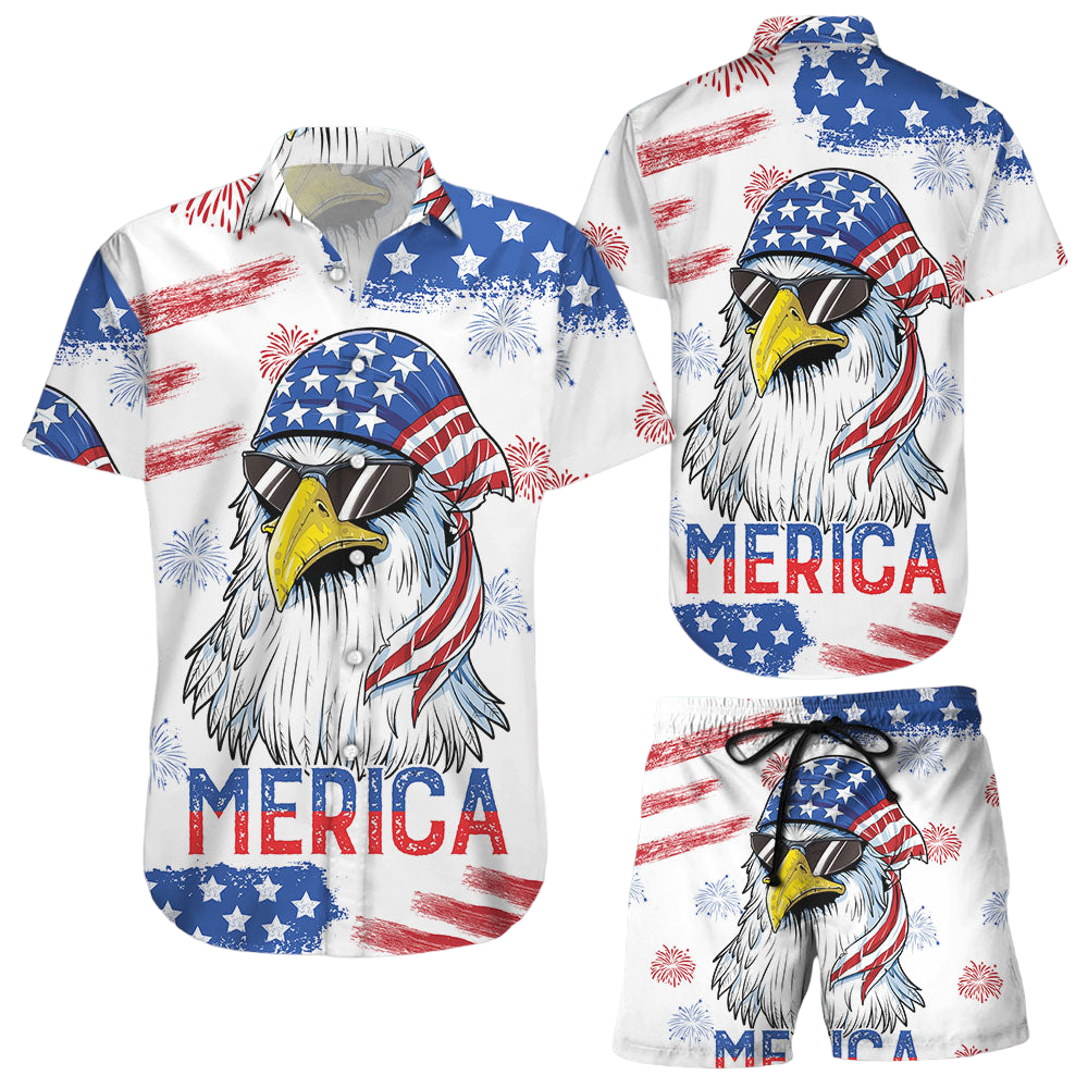 Hawaiian Shirts American Eagle Eagle American Flag Fireworks Independence Day Bald Eagle Gifts