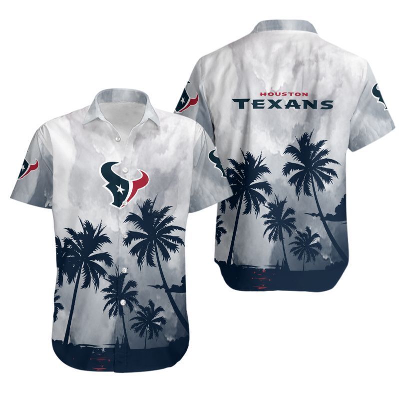 Houston Texans Coconut Trees NFL Gift For Fan Hawaiian Shirt Aloha Shirt for Men Women