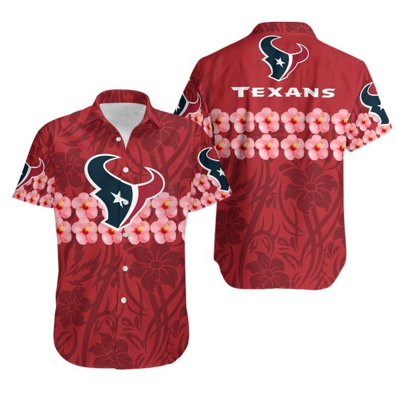 Houston Texans Flower and Logo Hawaii Shirt for Men Women