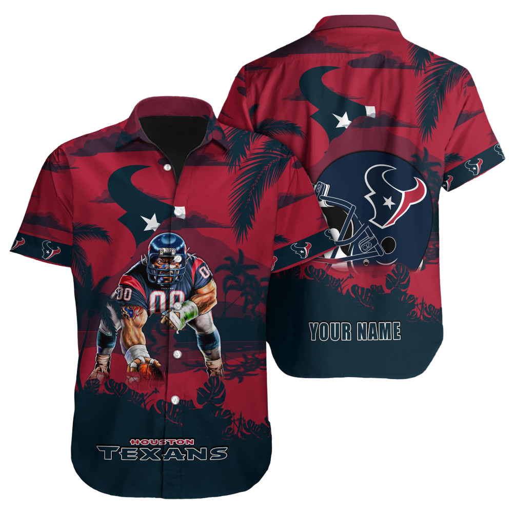 Houston Texans Hawaiian Shirt NFL Football Custom Hawaiian Shirt for Men Women Gift For Fans