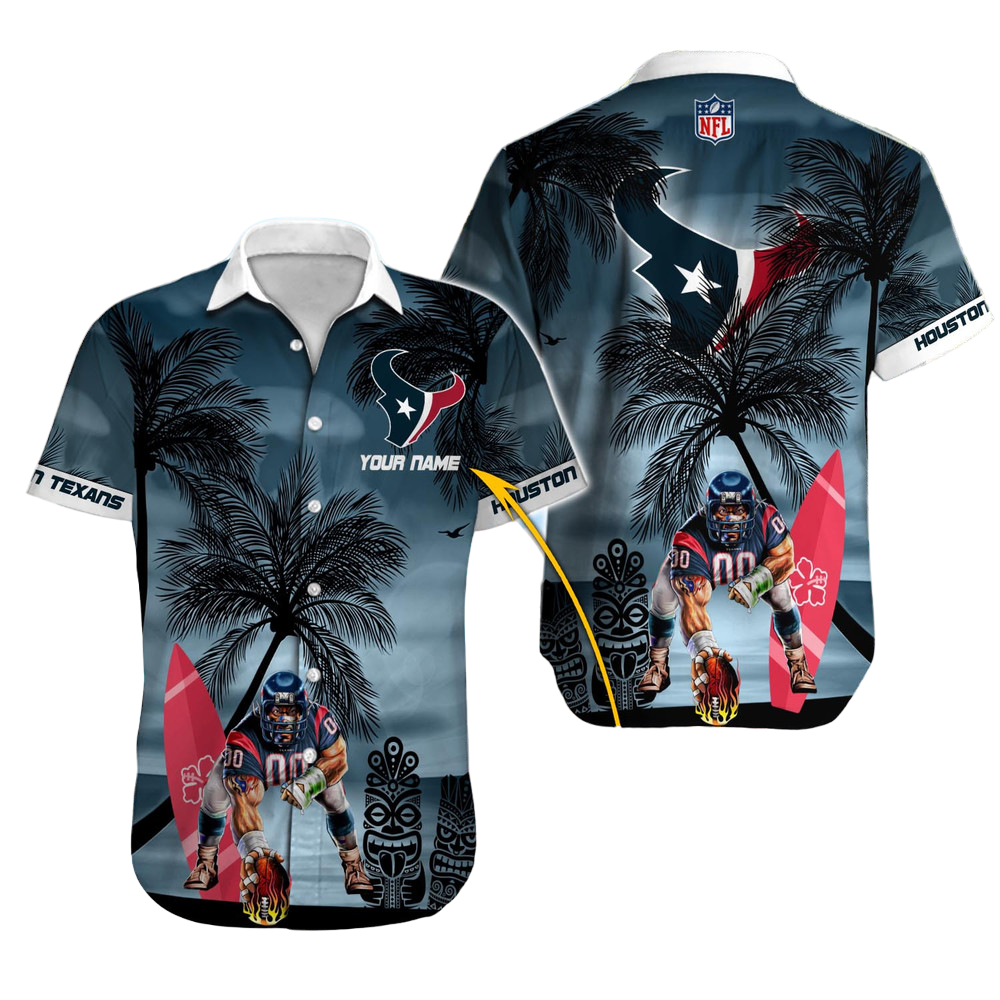 Houston Texans Hawaiian Shirt NFL Football Custom Hawaiian Shirt for Men Women Gift For Fans