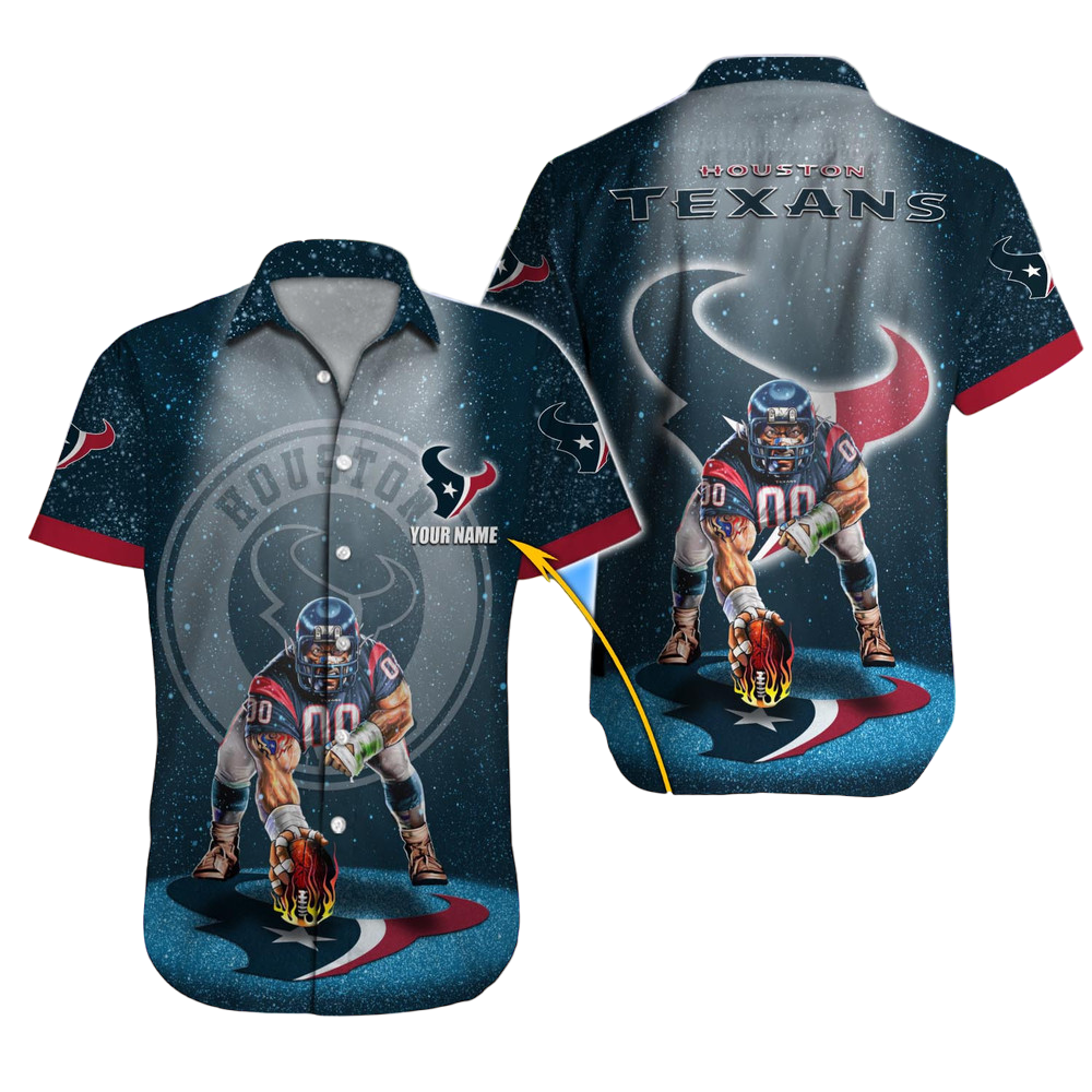 Houston Texans Hawaiian Shirt NFL Football Custom Hawaiian Shirt for Men Women Gift For Fans