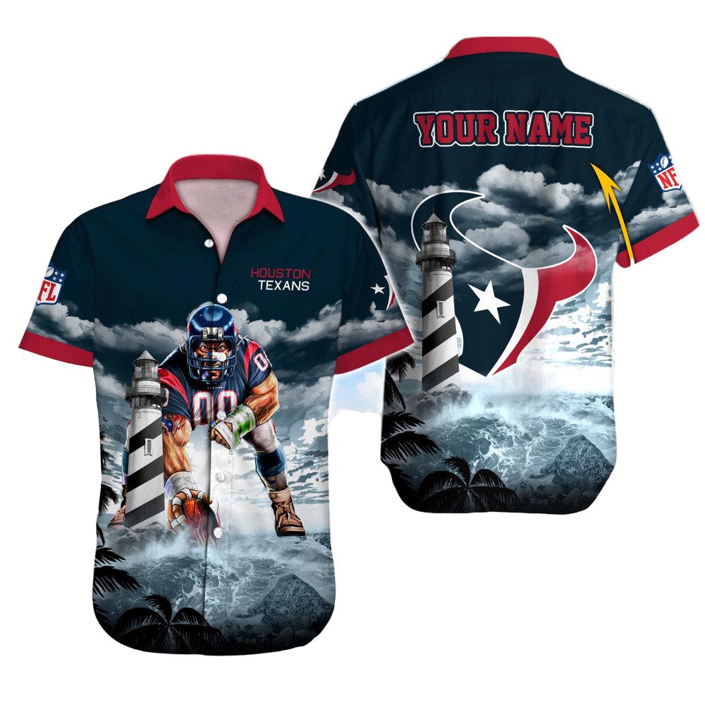 Houston Texans Hawaiian Shirt NFL Football Custom Hawaiian Shirt for Men Women Gift For Fans