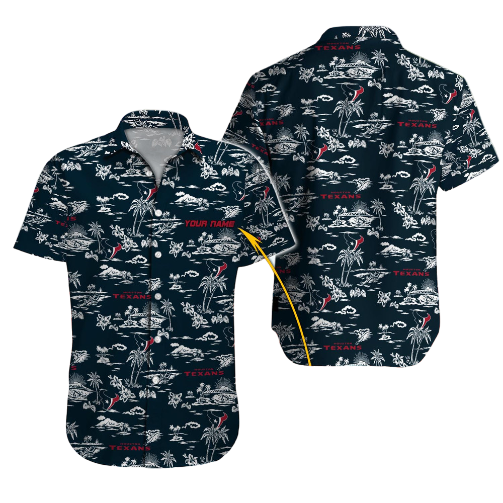 Houston Texans Hawaiian Shirt NFL Football Custom Hawaiian Shirt for Men Women Gift For Fans