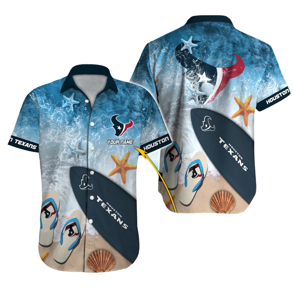 Houston Texans Hawaiian Shirt NFL Football Custom Hawaiian Shirt for Men Women Gift For Fans