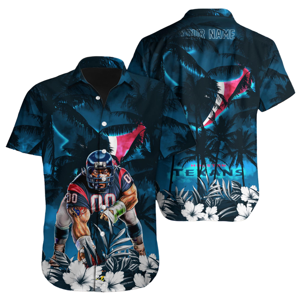 Houston Texans Hawaiian Shirt NFL Football Custom Hawaiian Shirt for Men Women Gift For Fans