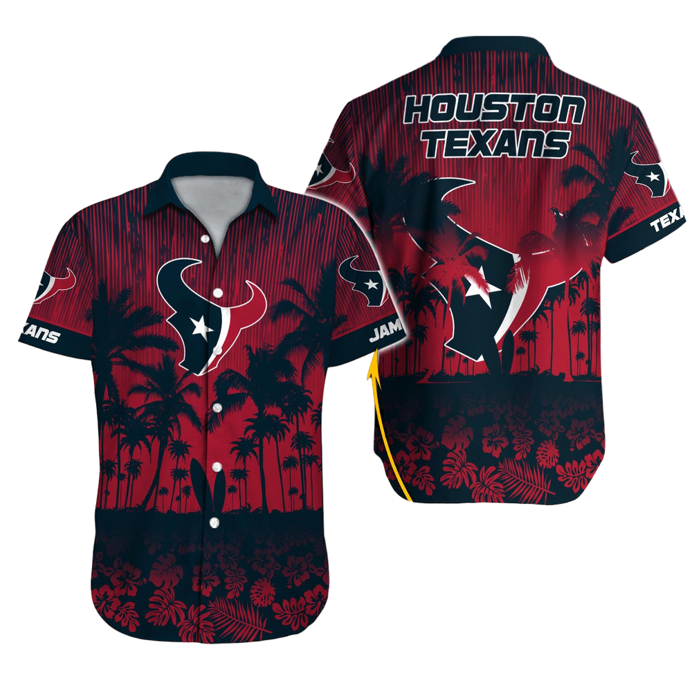 Houston Texans Hawaiian Shirt NFL Football Custom Hawaiian Shirt for Men Women Gift For Fans