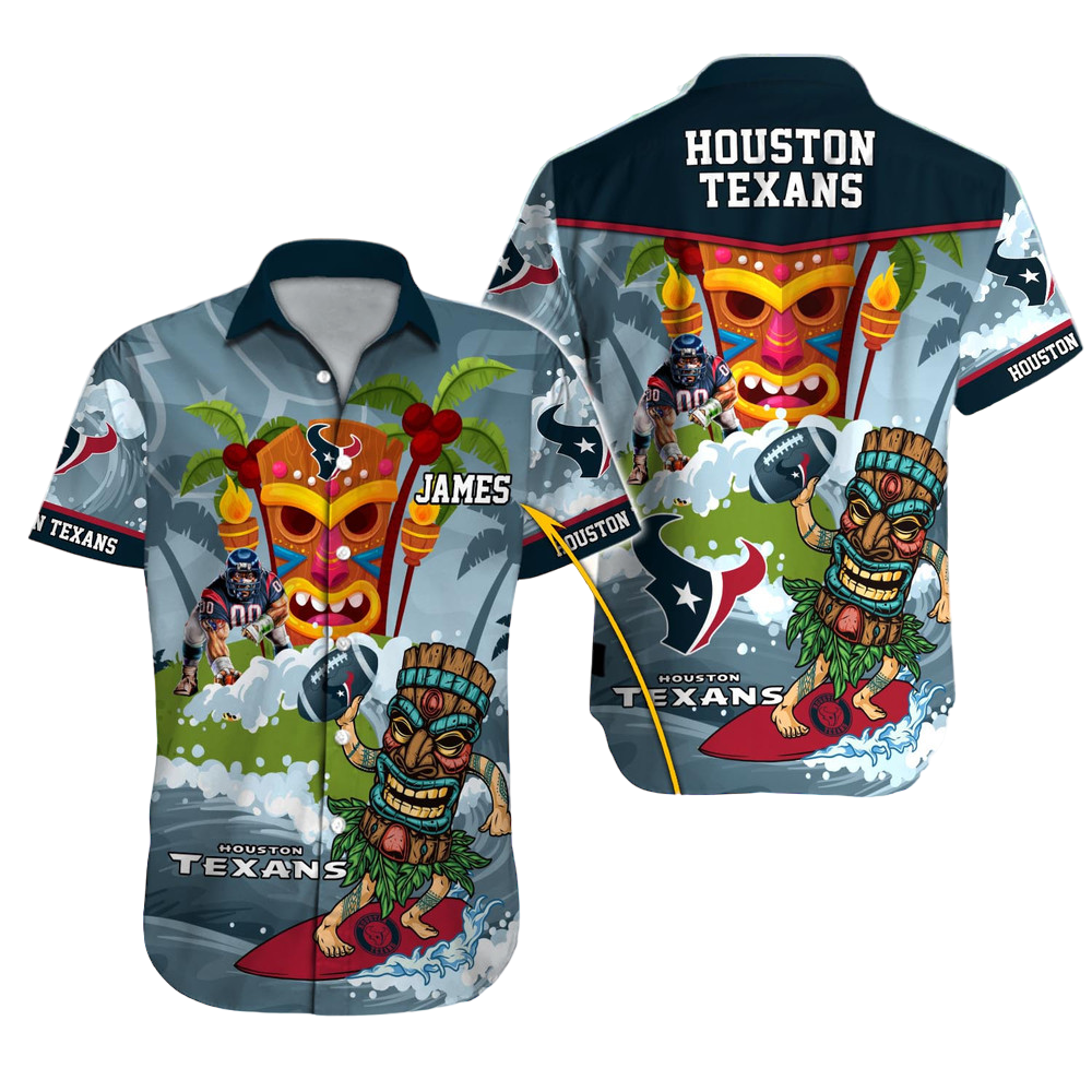 Houston Texans Hawaiian Shirt NFL Football Custom Hawaiian Shirt for Men Women Gift For Fans