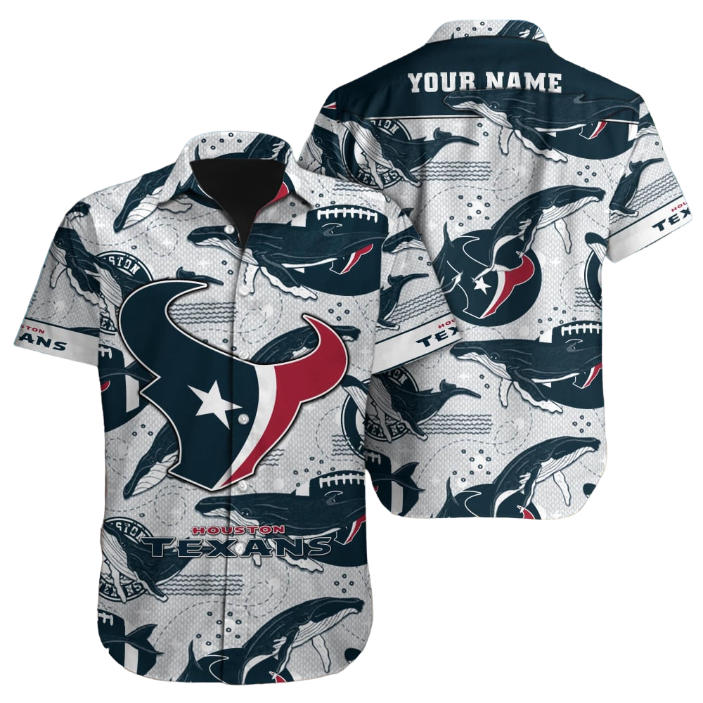 Houston Texans Hawaiian Shirt NFL Football Custom Hawaiian Shirt for Men Women Gift For Fans