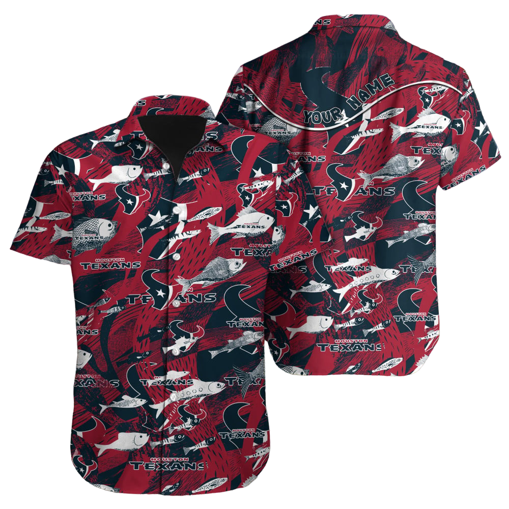 Houston Texans Hawaiian Shirt NFL Football Custom Hawaiian Shirt for Men Women Gift For Fans