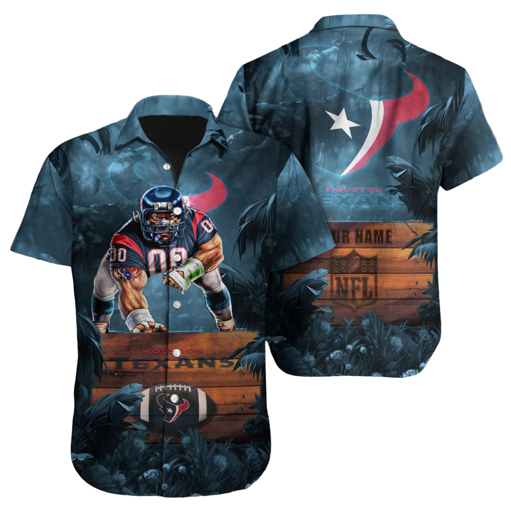 Houston Texans Hawaiian Shirt NFL Football Custom Hawaiian Shirt for Men Women Gift For Fans