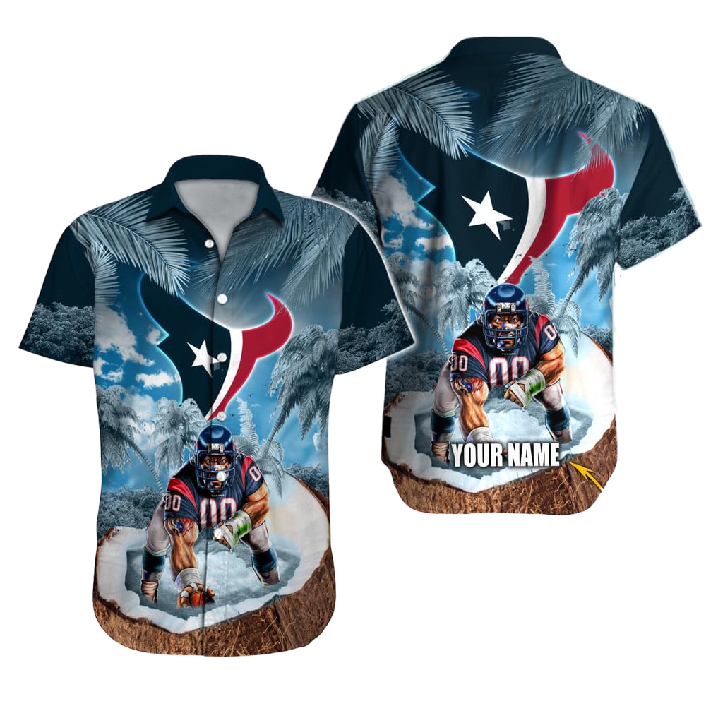 Houston Texans Hawaiian Shirt NFL Football Custom Hawaiian Shirt for Men Women Gift For Fans