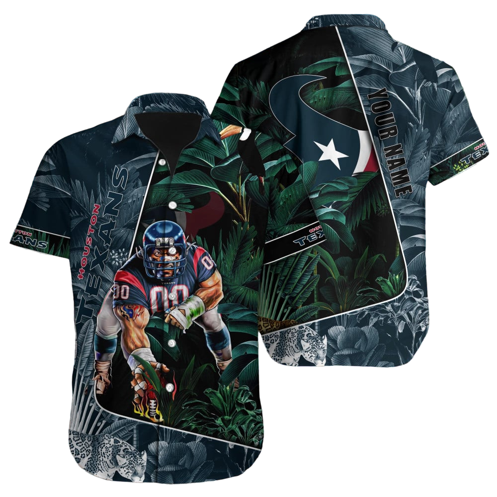 Houston Texans Hawaiian Shirt NFL Football Custom Hawaiian Shirt for Men Women Gift For Fans