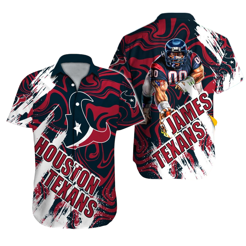 Houston Texans Hawaiian Shirt NFL Football Custom Hawaiian Shirt for Men Women Gift For Fans