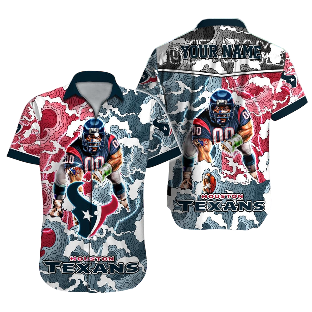 Houston Texans Hawaiian Shirt NFL Football Custom Hawaiian Shirt for Men Women Gift For Fans